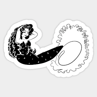 Mermaid Pin Up Sticker